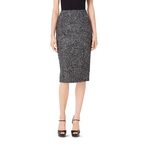 michael kors tweed wool-blend|Herringbone Wool Blend Tweed Skirt .